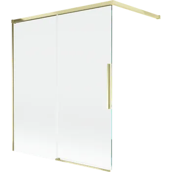 Vanová zástěna Mexen Rox vanová zástěna 2-křídlová posuvná 140 x 150 cm, transparentní, zlatá - 8C9-140-003-50-00 Vanové zástěny