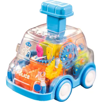 autíčko Průhledné natahovací Policejní autíčko Hračka pro kluky i holky od 1 roku Vozidlo pro batolata Dárek rozvíjející motoriku