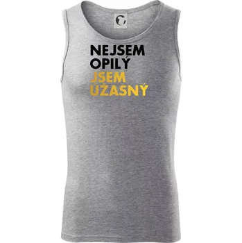 Nejsem opilý jsem úžasný - Tílko pánské Core - XL ( Tmavě šedý melír )
