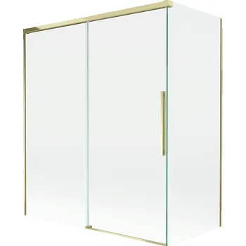 Vanová zástěna Mexen Rox sprchová stěna, dvořadá 140 + 70 x 150 cm, transparentní, zlatá - 8C9-140-070-50-00 Vanové zástěny