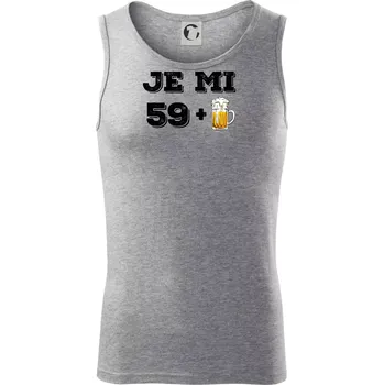 Je mi 60 pivo - Tílko pánské Core - XL ( Tmavě šedý melír )