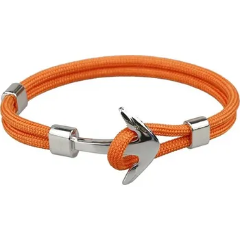 Náramek Pánský kotvový náramek v survival stylu | pánský náramek, survival náramek - pomerančový
