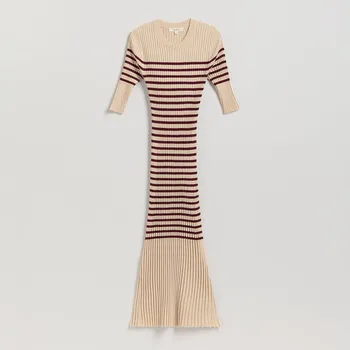 Dámské šaty Reserved - Žerzejové šaty s příměsí viskózy - vícebarevná - 449GS-MLC - 449GS-MLC-XL