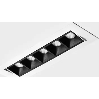 KOHL-Lighting NSES TILT zapuštěné svítidlo s rámečkem 167x58 mm bílá-černá 10 W 15D CRI 90 4000K Non-Dimm