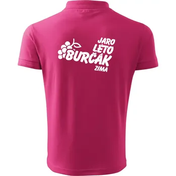 Pánská košile Jaro, léto, burčák, zima - Polokošile pánská Pique Polo 203 - 5XL ( Purpurová )