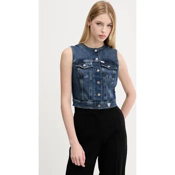 Džínová vesta Guess Originals W5YN71.D4H1D modrá 55J, vel. S