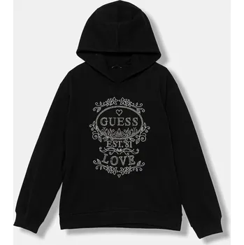 Chlapecká mikina Dětská bavlněná mikina Guess J5YQ06.KA6R4.9BYA černá 99X, vel. 122-125