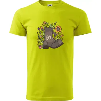 Stará bota 90 - Klasické pánské triko vyšší gramáže - 2XL ( Limetková )