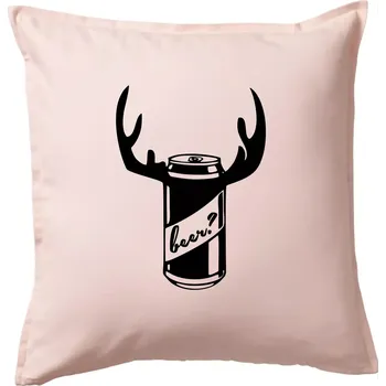 Polštář Pivo plechovka - Polštář 50x50 - 50x50 - Pouze potah ( Světle růžová )