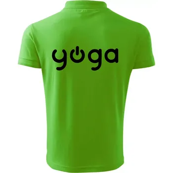 Pánská košile Power yoga logo - Polokošile pánská Pique Polo 203 - 4XL ( Apple Green )