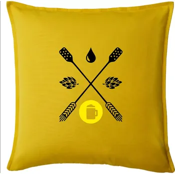 Polštář Pivo ingredience - Polštář 50x50 - 50x50 - Pouze potah ( Žlutá )
