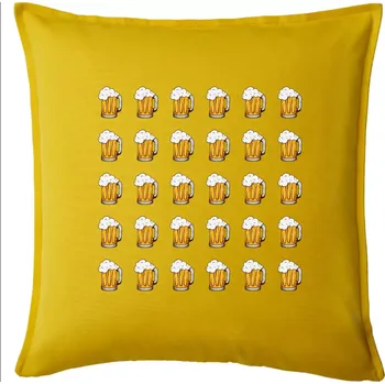 Polštář Narozeniny - 30x pivo - Polštář 50x50 - 50x50 - Pouze potah ( Žlutá )