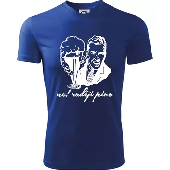 Chlapecké tričko Ne! Raději pivo - Dětské triko sportovní (dresovina) - 146 cm/10 let ( Královská modrá )