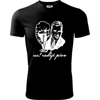 Ne! Raději pivo - Dětské triko sportovní (dresovina) - 158 cm/12 let ( Černá )