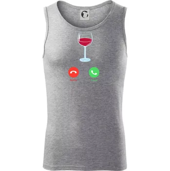 Víno volá (Pecka design) - Tílko pánské Core - 2XL ( Tmavě šedý melír )