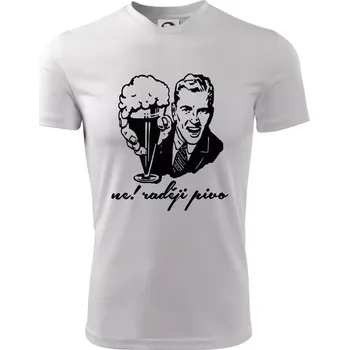 Chlapecké oblečení Ne! Raději pivo - Dětské triko sportovní (dresovina) - 146 cm/10 let ( Bílá )