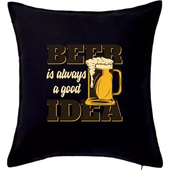 Polštář Beer idea - Polštář 50x50 - 50x50 - Pouze potah ( Černá )