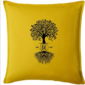 Polštář Narozeninový strom 30 - Polštář 50x50 - 50x50 - Pouze potah ( Žlutá )