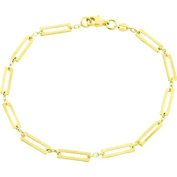 Náramek GEMMAX Extra lesklý zlatý náramek ve stylu Fancy délka 18 cm – zlatý šperk ryzosti 585/1000 v Dárkovém balení s Certifikátem GLBYN-18-02488