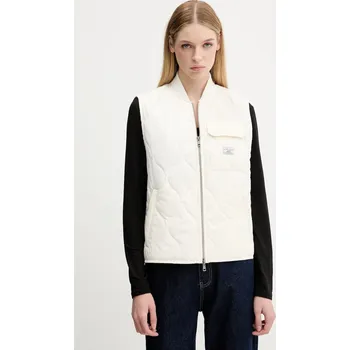 Dámská vesta Vesta Guess Jeans béžová barva, přechodná, W5YN76 WHG02 W5YN76.WHG02 01X, vel. XL