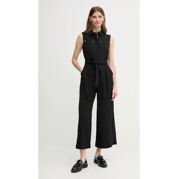 Dámský overall Overal Dkny černá barva, s límečkem, DD5B1L16 99X, vel. 40