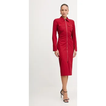 Dámské šaty Bavlněné šaty Patrizia Pepe 8A1538.A391 červená 33X, vel. 36