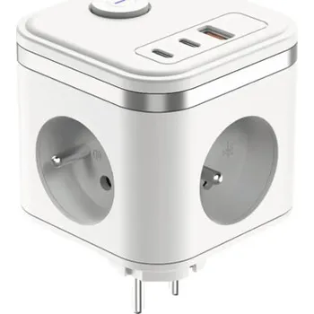 Elektronika Adaptér VIKING Y33 3x 230 V, 3x USB bílý