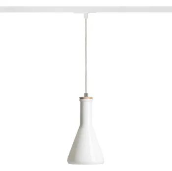 Svítidlo RENDL PULIRE CON pro jednookr. lištu opálové sklo/dřevo 230V E14 28W R13209