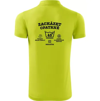 Pánská košile Zacházet opatrně 45 - Polokošile Victory sportovní (dresovina) - M ( Limetková )