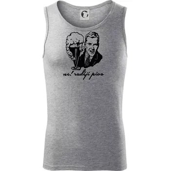 Ne! Raději pivo - Tílko pánské Core - 2XL ( Tmavě šedý melír )