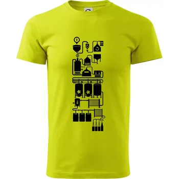 Pánské tričko Příběh piva - Klasické pánské triko vyšší gramáže - XS ( Limetková )