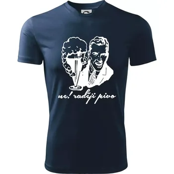 Chlapecké tričko Ne! Raději pivo - Dětské triko sportovní (dresovina) - 122 cm/6 let ( Námořní modrá (velmi tmavá - téměř černá) )