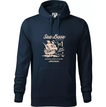 Pánská mikina Sea Base - Mikina pánská Cape s kapucí - 2XL ( Námořní modrá (velmi tmavá - téměř černá) )