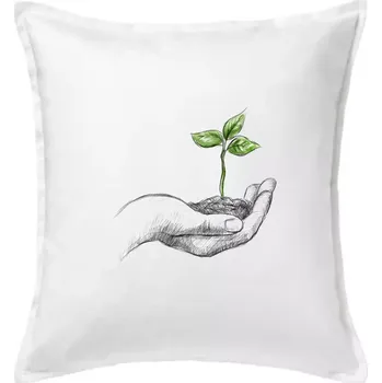 Polštář Bio ruka života - Polštář 50x50 - 50x50 - Pouze potah ( Bílá )