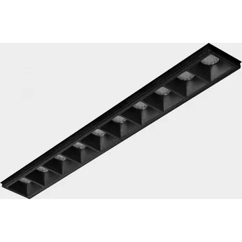 Bodové svítidlo KOHL-Lighting NSES bezrámečkové zapuštěné svítidlo 270x35 mm černá 20 W 45D CRI 90 4000K 1.10V