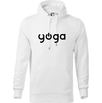 Pánská mikina Power yoga logo - Mikina pánská Cape s kapucí - M ( Bílá )