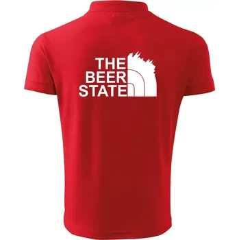 Pánská košile The Beer State - Praha - Polokošile pánská Pique Polo 203 - 4XL ( Červená )