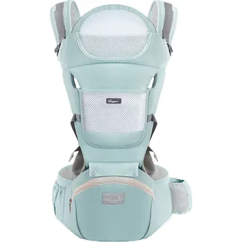Ergonomické dětské nosítko 0–36 měsíců Sedátko s úložným prostorem Multifunkční nosič Kojenecké nosítko Kombinované nošení dítěte zelená