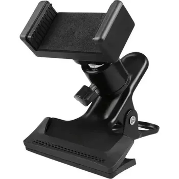 Klasická kytara Držák mobilního telefonu na hlavu kytary Klipový úchyt pro natáčení videí a čtení akordů Univerzální černý stojan na smartphone