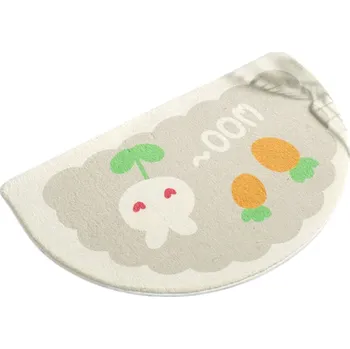 Koupelnová předložka Měkký koupelnový kobereček 40 x 60 cm Květinový svět mrkve Protiskluzová rohož Savá podložka do koupelny Toalety Malý koberec