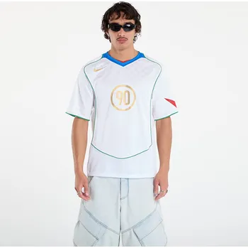 cyklistický dres Dres Nike Total 90 Men's Dri-FIT Soccer Jersey White/ Italy Blue/ Sport Red/ Metallic Gold L