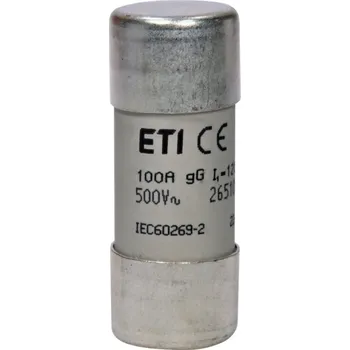 Autopojistky ETI POJISTKA CH22 GG 100A 500V VÁLCOVÁ 002651050