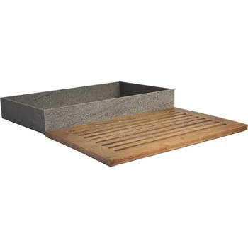 Dóza na potraviny TOMGAST Box na pečivo s deskou na krájení GN 1/1, dekor kámen