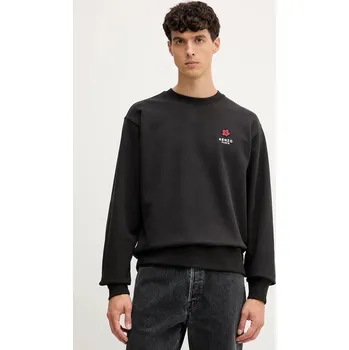 Pánská mikina Bavlněná mikina Kenzo pánská, černá barva, s aplikací, FF65SW2604MC 99A, vel. M
