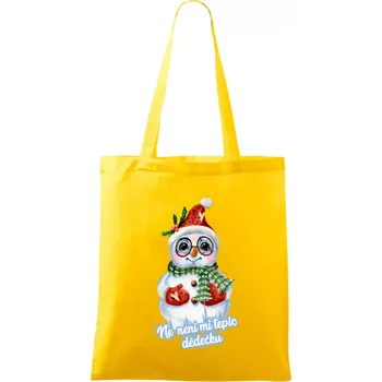 Ne, není mi teplo dědečku - Taška bavlněná - 42 x 38 cm ( Žlutá )
