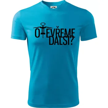 Chlapecké oblečení Otevřeme další? - Dětské triko sportovní (dresovina) - 146 cm/10 let ( Světlý tyrkys )