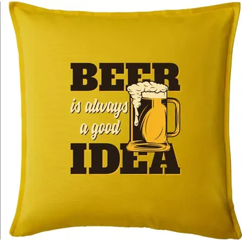 Polštář Beer idea - Polštář 50x50 - 50x50 - Pouze potah ( Žlutá )