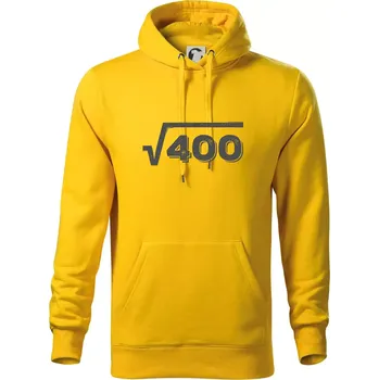 Pánská mikina Narozeniny odmocnina 20 - Mikina pánská Cape s kapucí - L ( Žlutá )