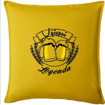 Polštář Výčepní legenda - Polštář 50x50 - 50x50 - Pouze potah ( Žlutá )