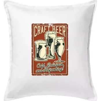 Polštář Craft beer - Polštář 50x50 - 50x50 - Pouze potah ( Bílá )